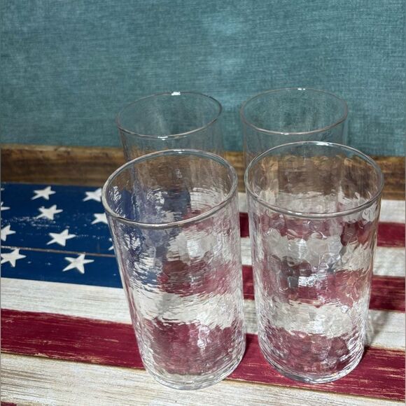 NEW Asoke Living Aravalli Clear Highball Glasses NIB Set of 4 Handmade Glass MS - Picture 5 of 7